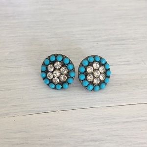 Blue stud earrings